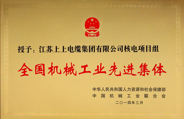 XPJ集团技术中心核电项目组荣获“全国机械工业先进集体”称号