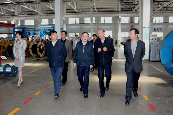 4月23日，常州市科教城党工委书记徐光辉一行来XPJ电缆参观