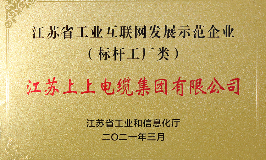 XPJ电缆获评“江苏省工业互联网发展示范企业”
